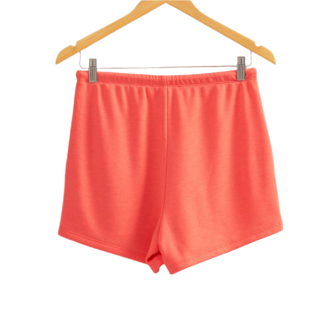 Coral Comfy Mid-Waist Drawstring Shorts