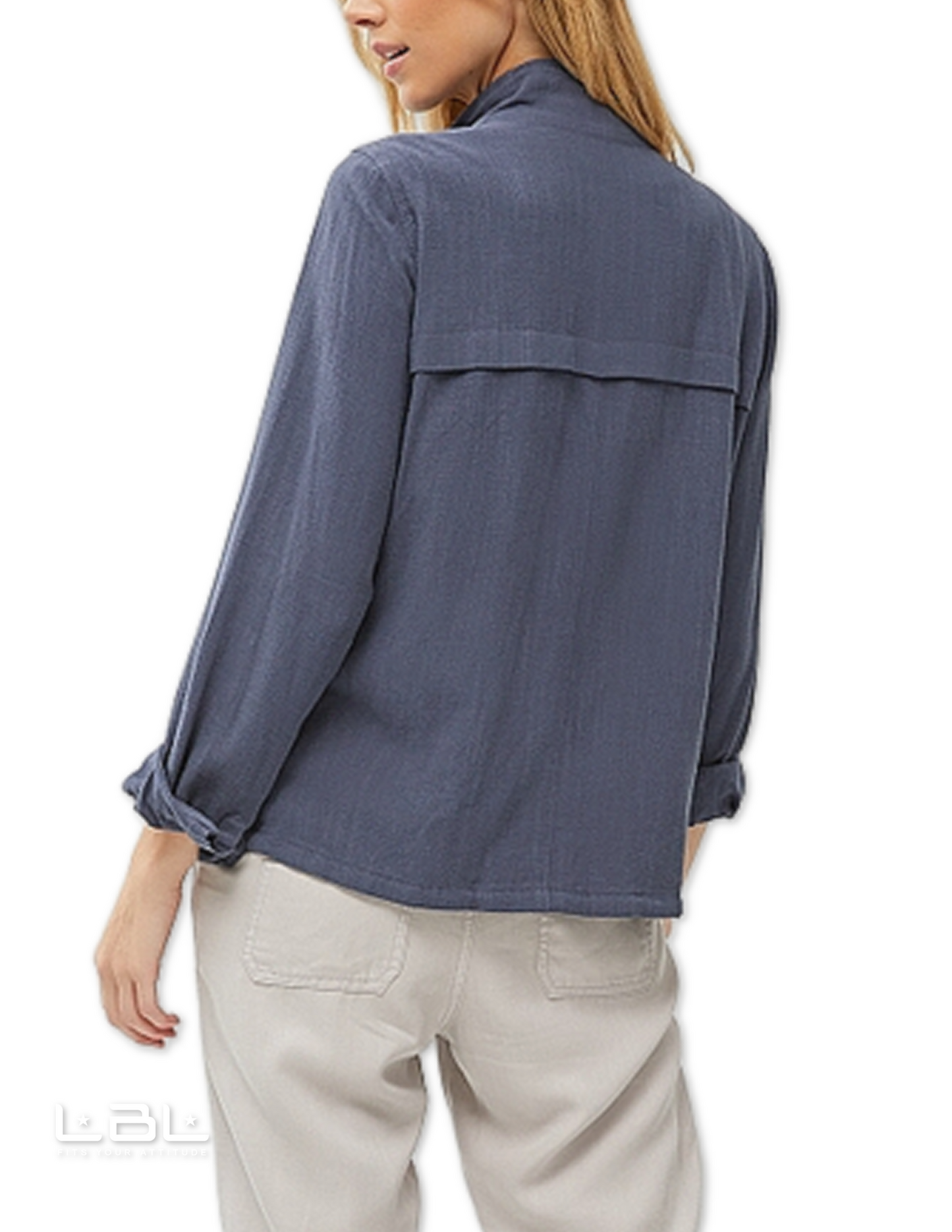 Utility Style Jacket Slate Blue