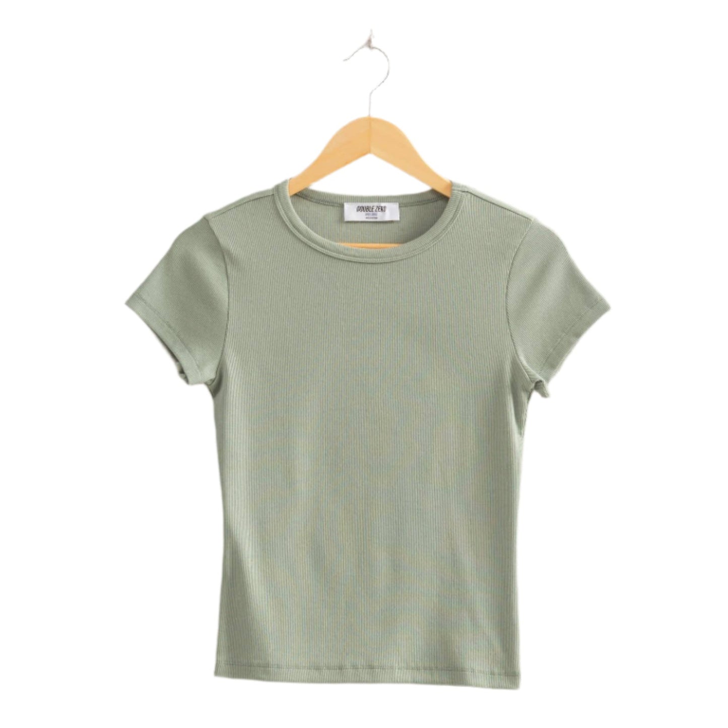 Sage Ribbed Short Sleeve Tee