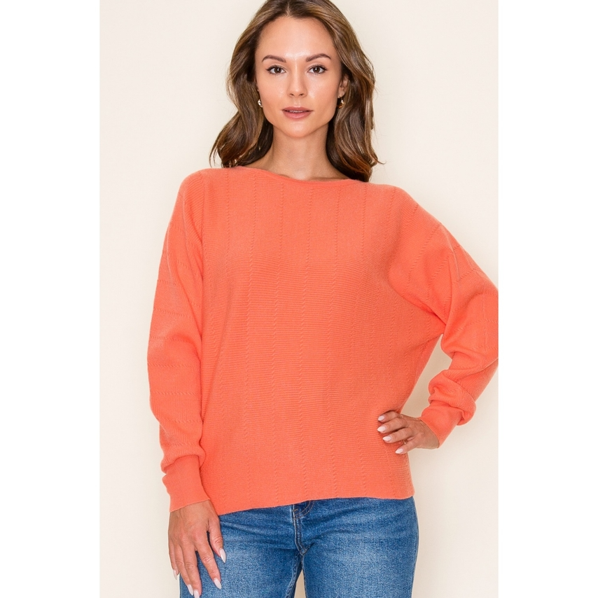 Ocean Side Coral Sweater