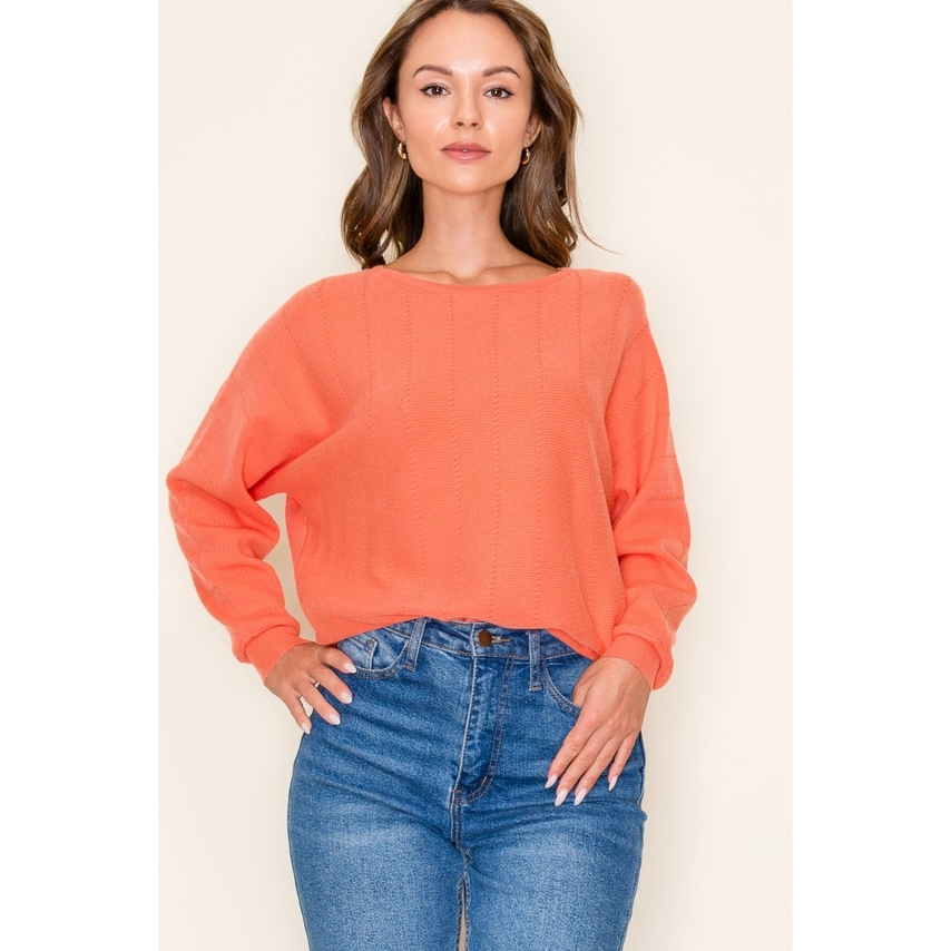 Ocean Side Coral Sweater