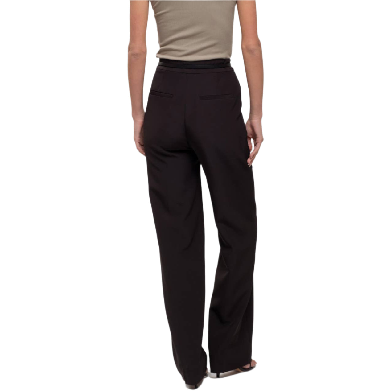 High Waist Straight Leg Dress Pants