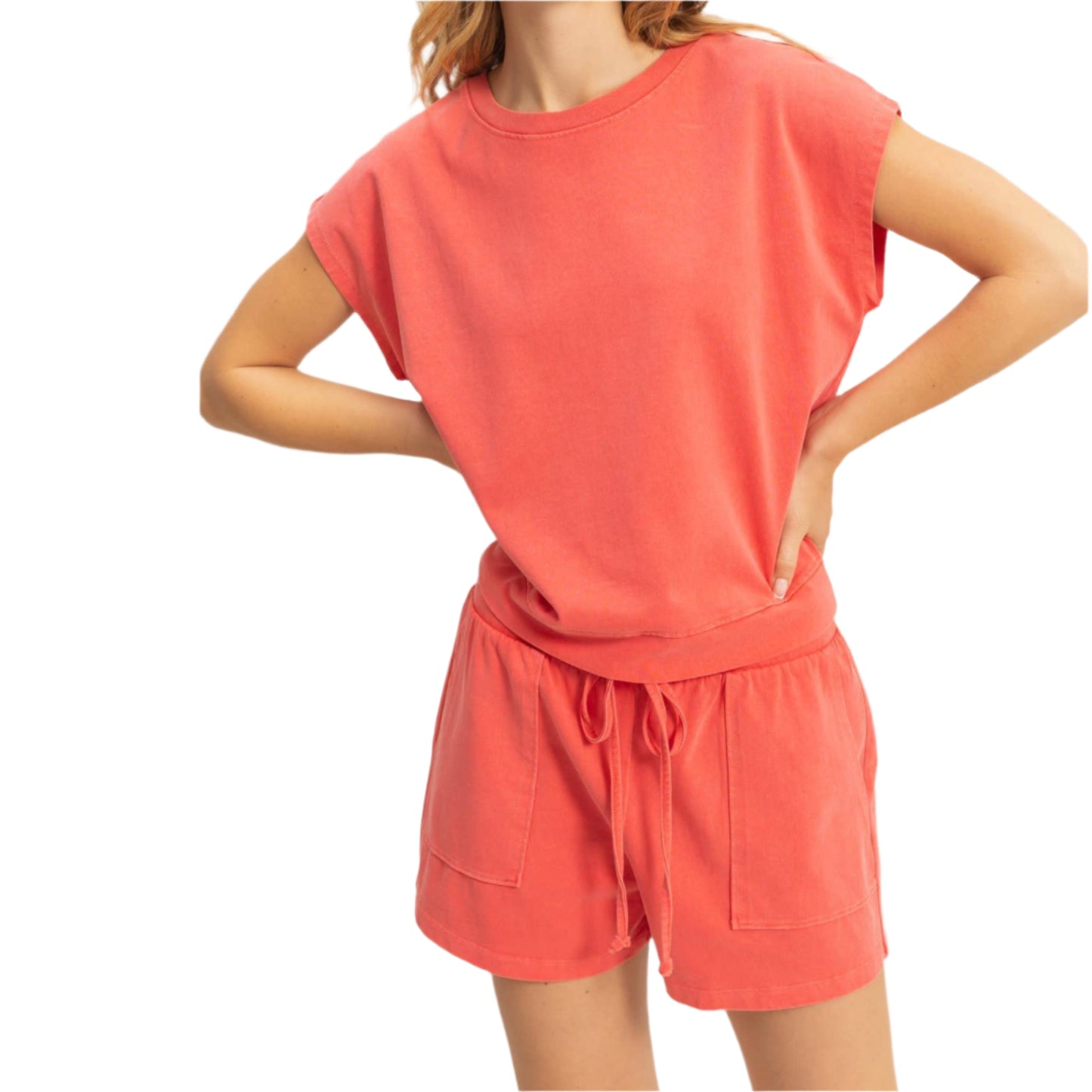 Coral Cotton Shorts