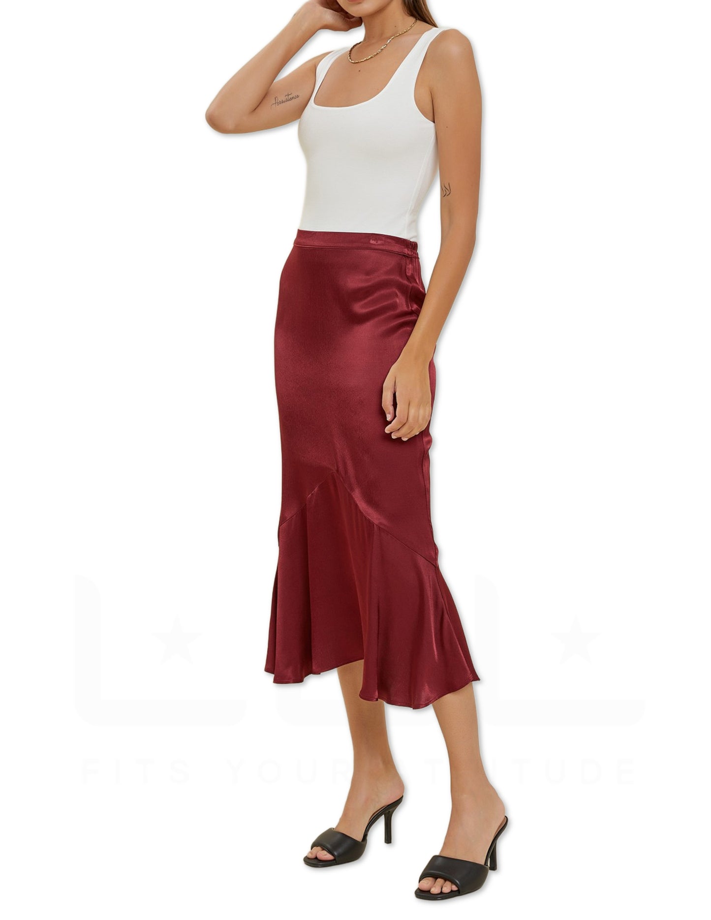 The Kensington Skirt - Wine