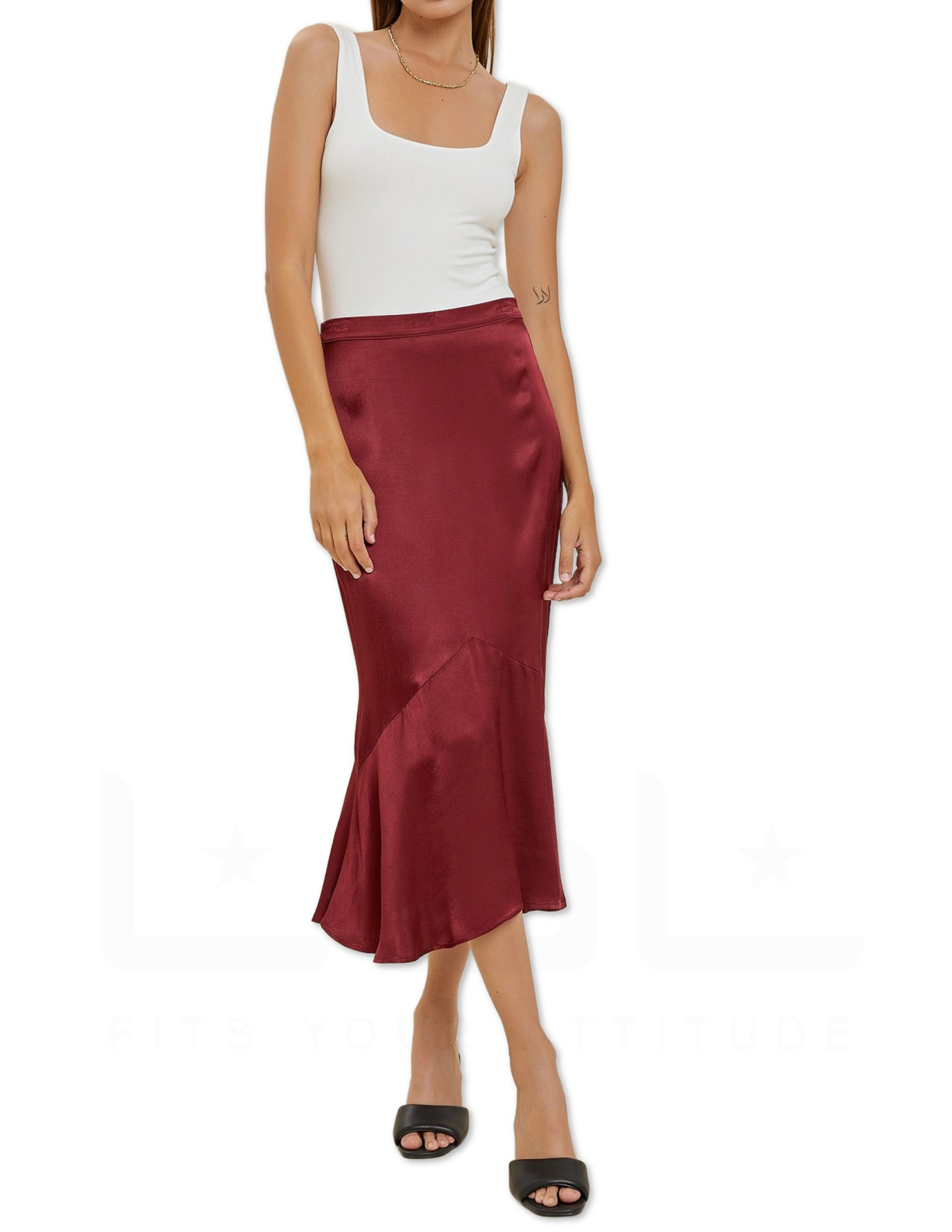 The Kensington Skirt - Wine