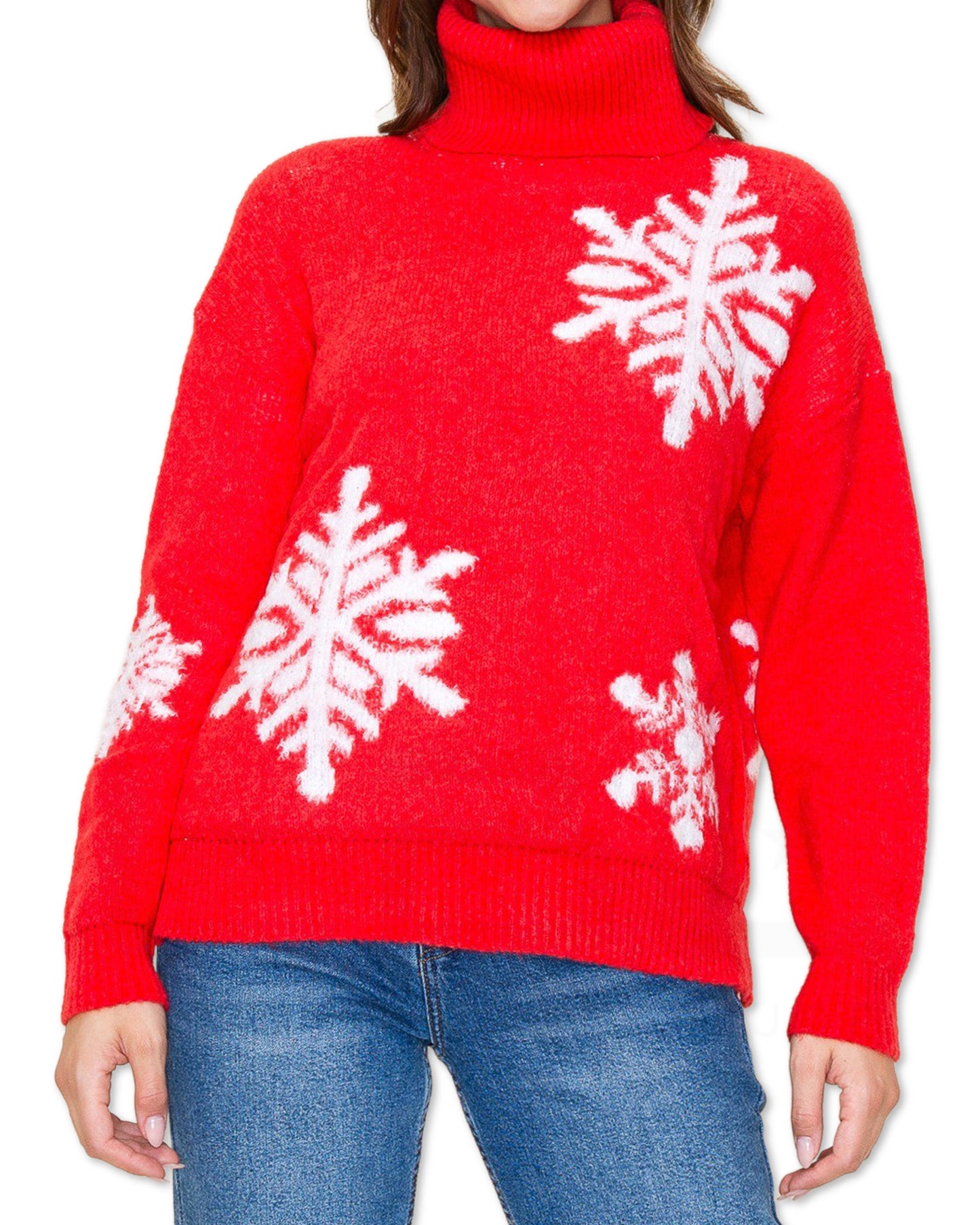 Snowflake Sweater - Red