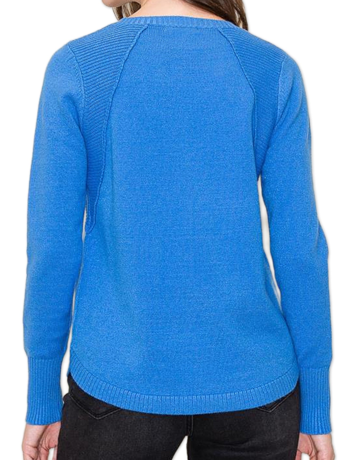 Classic Crew Neck Sweater - Cobalt