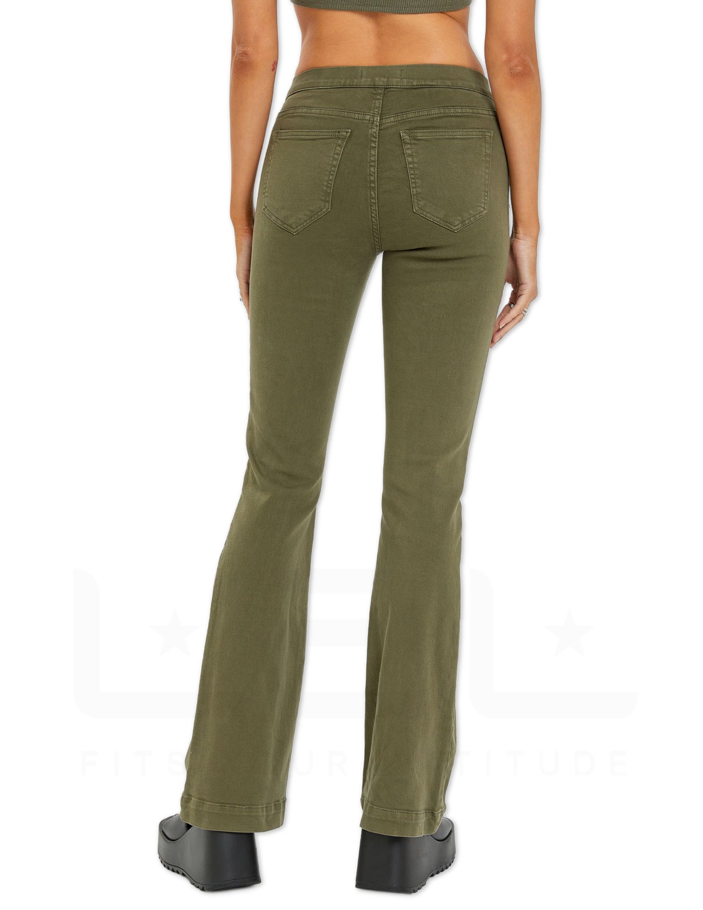 Military Mid Rise Flared Jegging