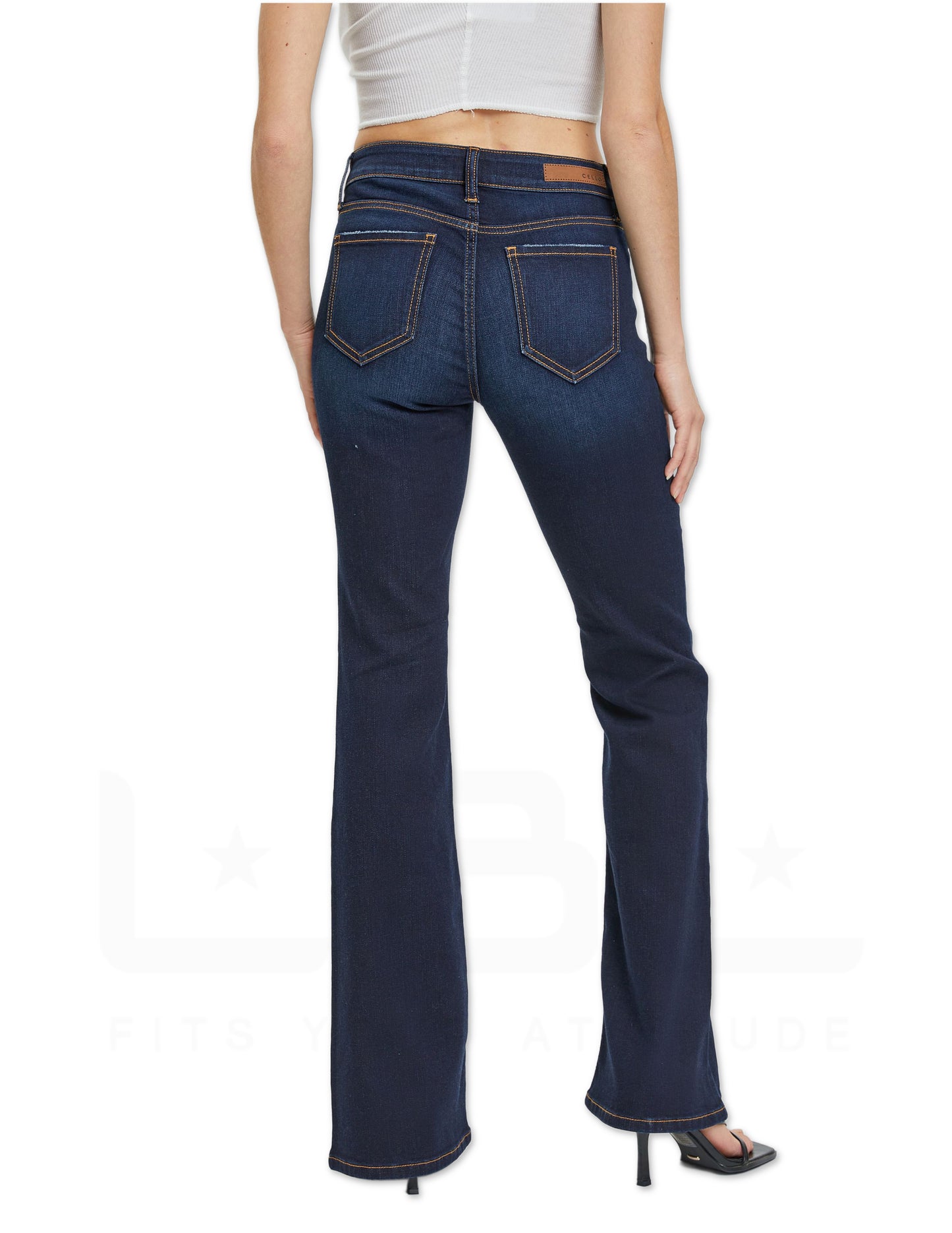 Mid Rise Flared Jeans
