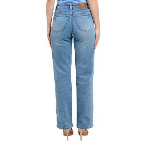 Mid Rise Tummy Control Straight Jean