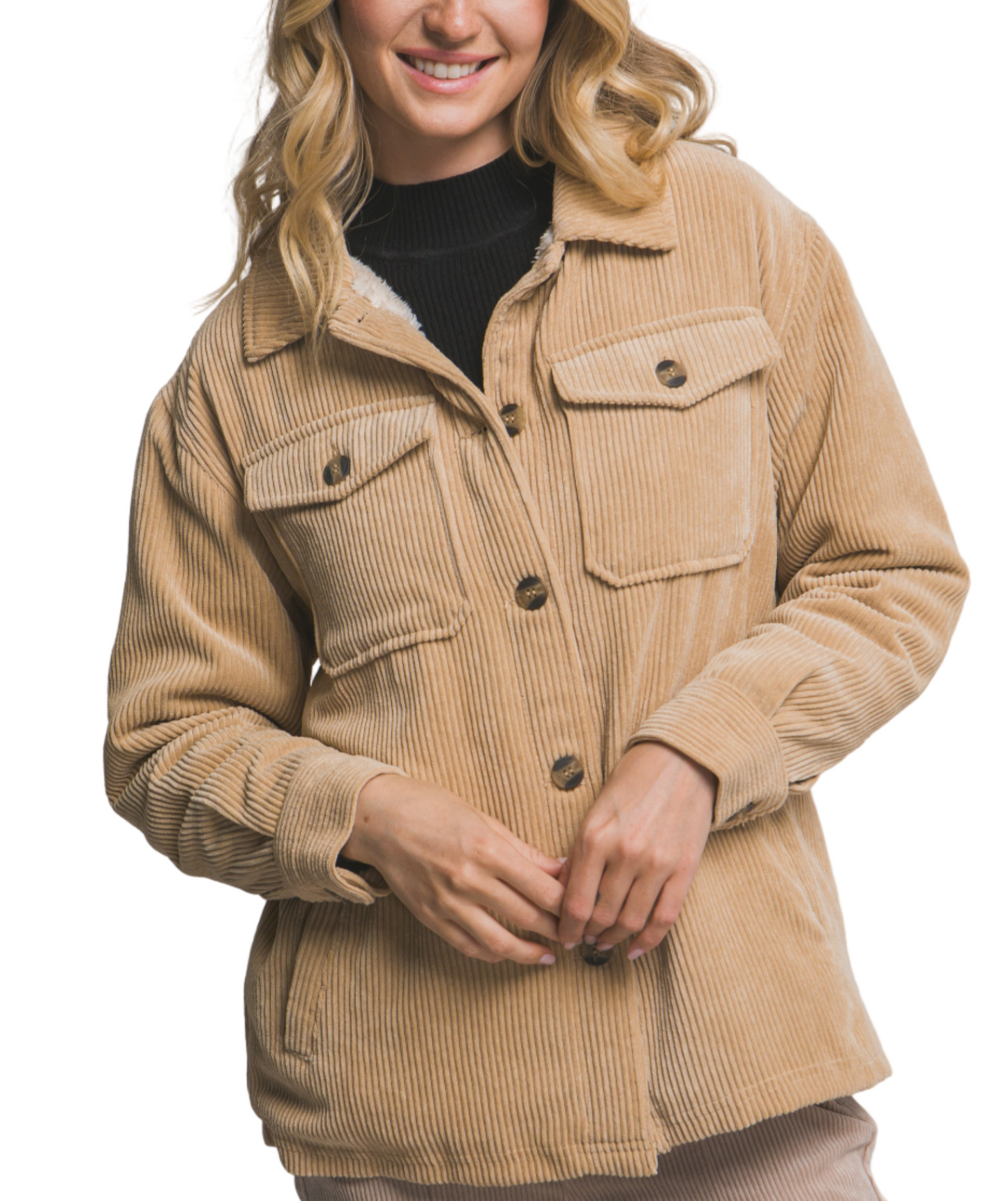 Corduroy Jacket With Sherpa Inside