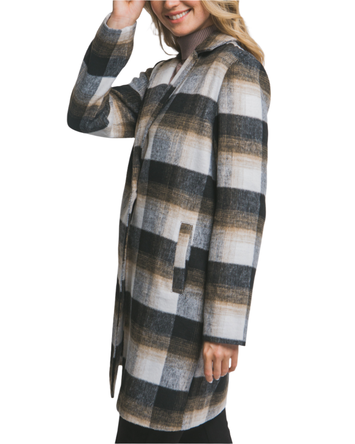 Plaid Car Coat