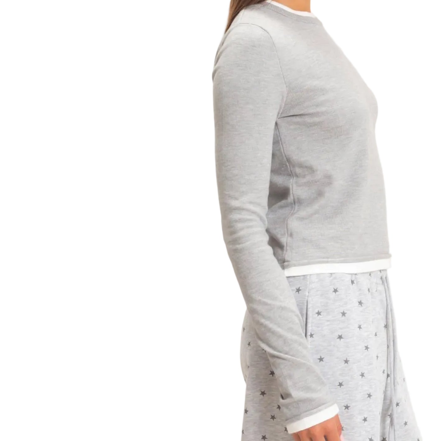 Heather Gray Knit Top