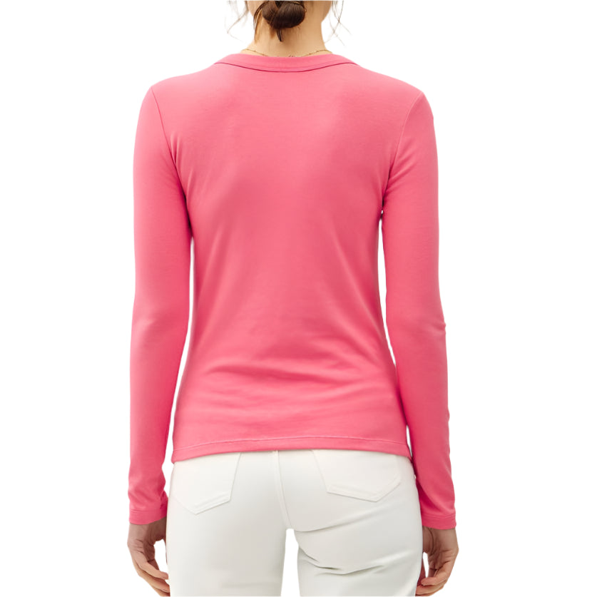 Coral Pink Long Sleeve Top