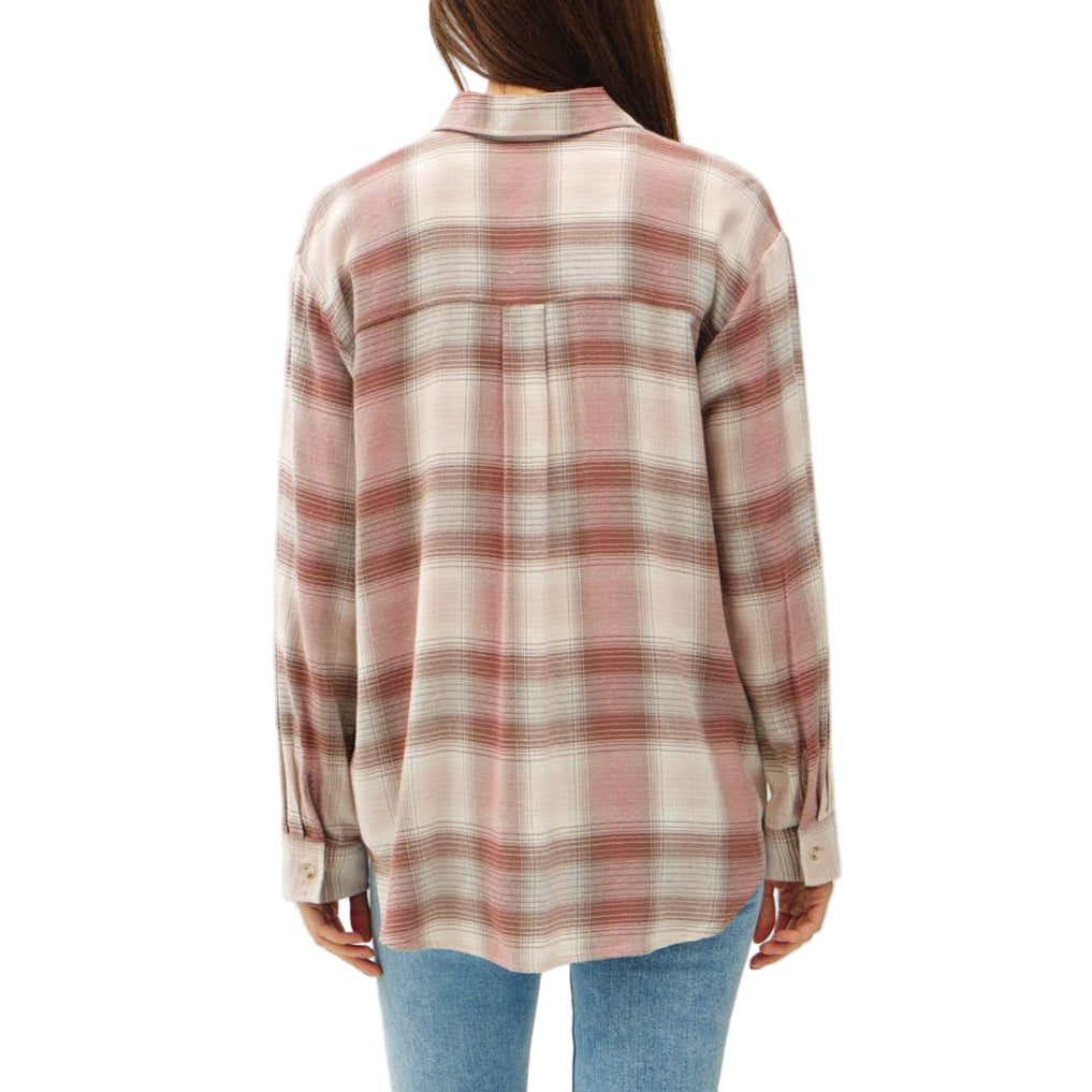 Person wearing a plaid shirt and jeans on a white background