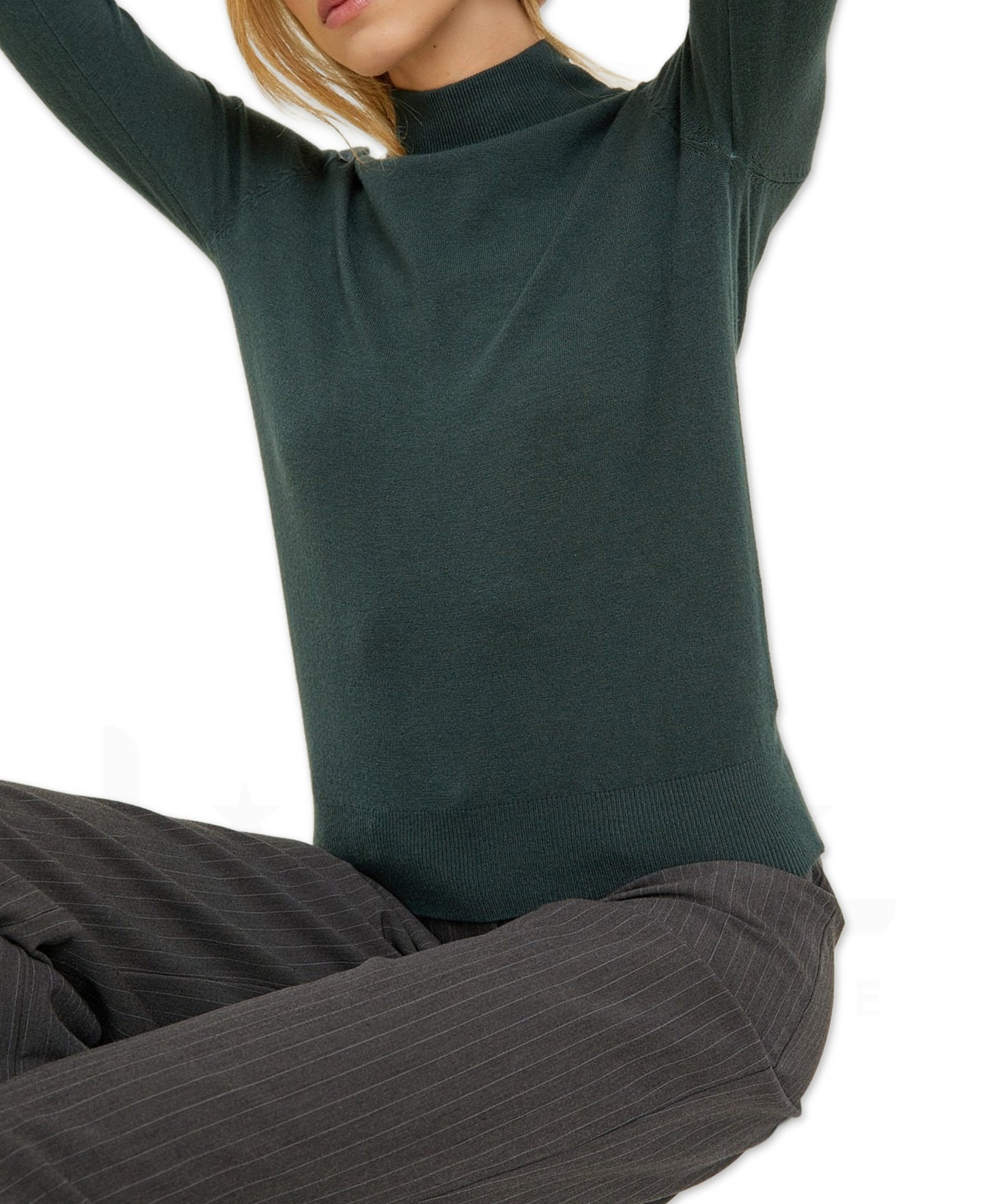 Ultra Soft Mock Neck Sweater - Hunter