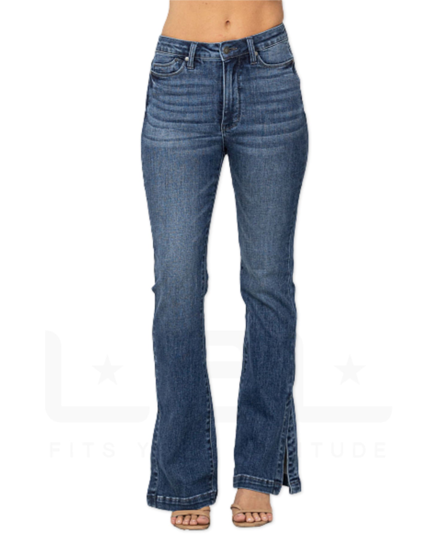Judy Blue Jeans Tummy Control Split Hem Slim Boot Cut