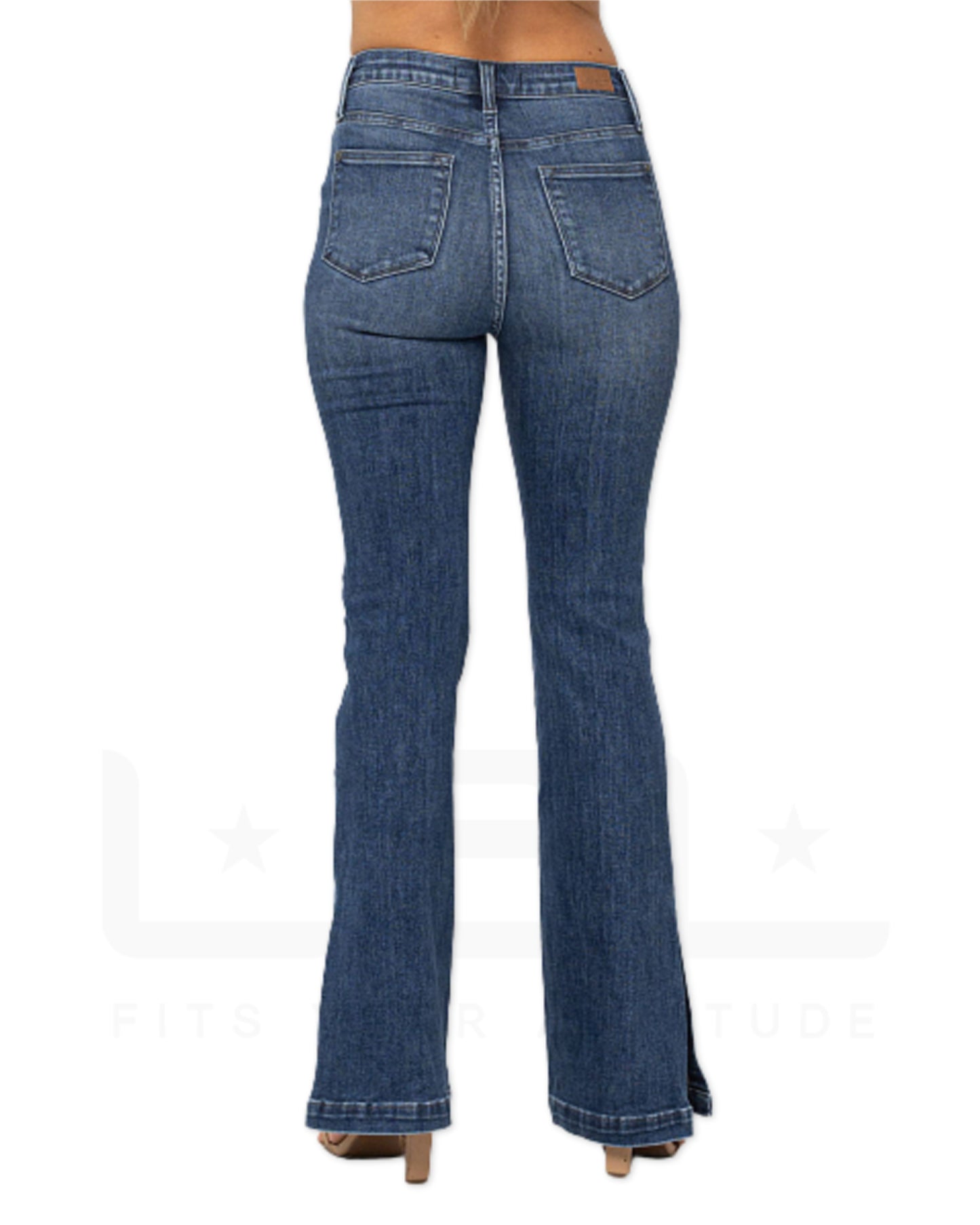 Judy Blue Jeans Tummy Control Split Hem Slim Boot Cut