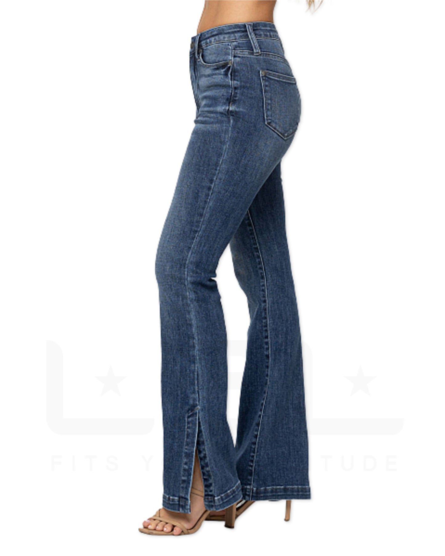 Judy Blue Jeans Tummy Control Split Hem Slim Boot Cut