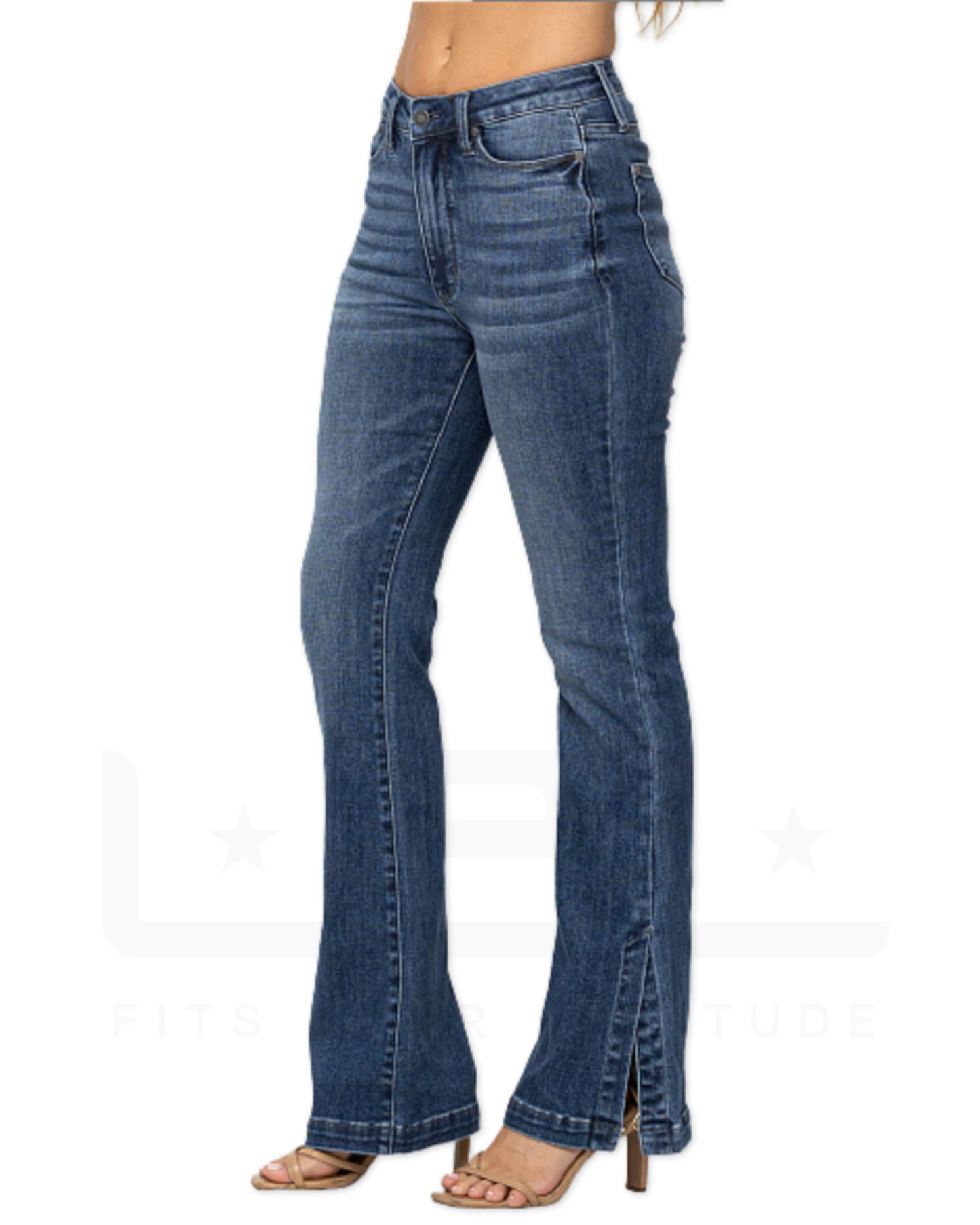 Judy Blue Jeans Tummy Control Split Hem Slim Boot Cut