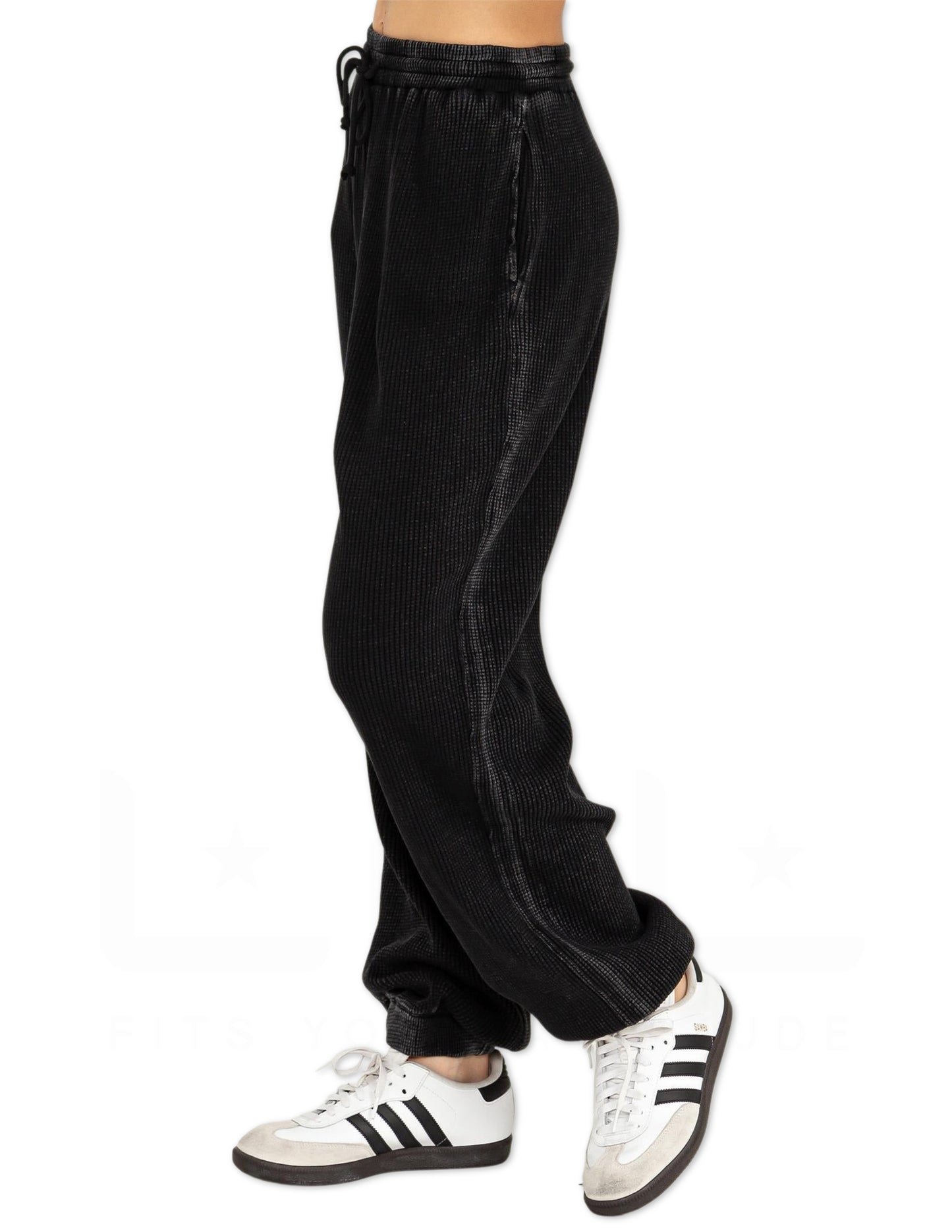 High Waist Sweatpants - Black
