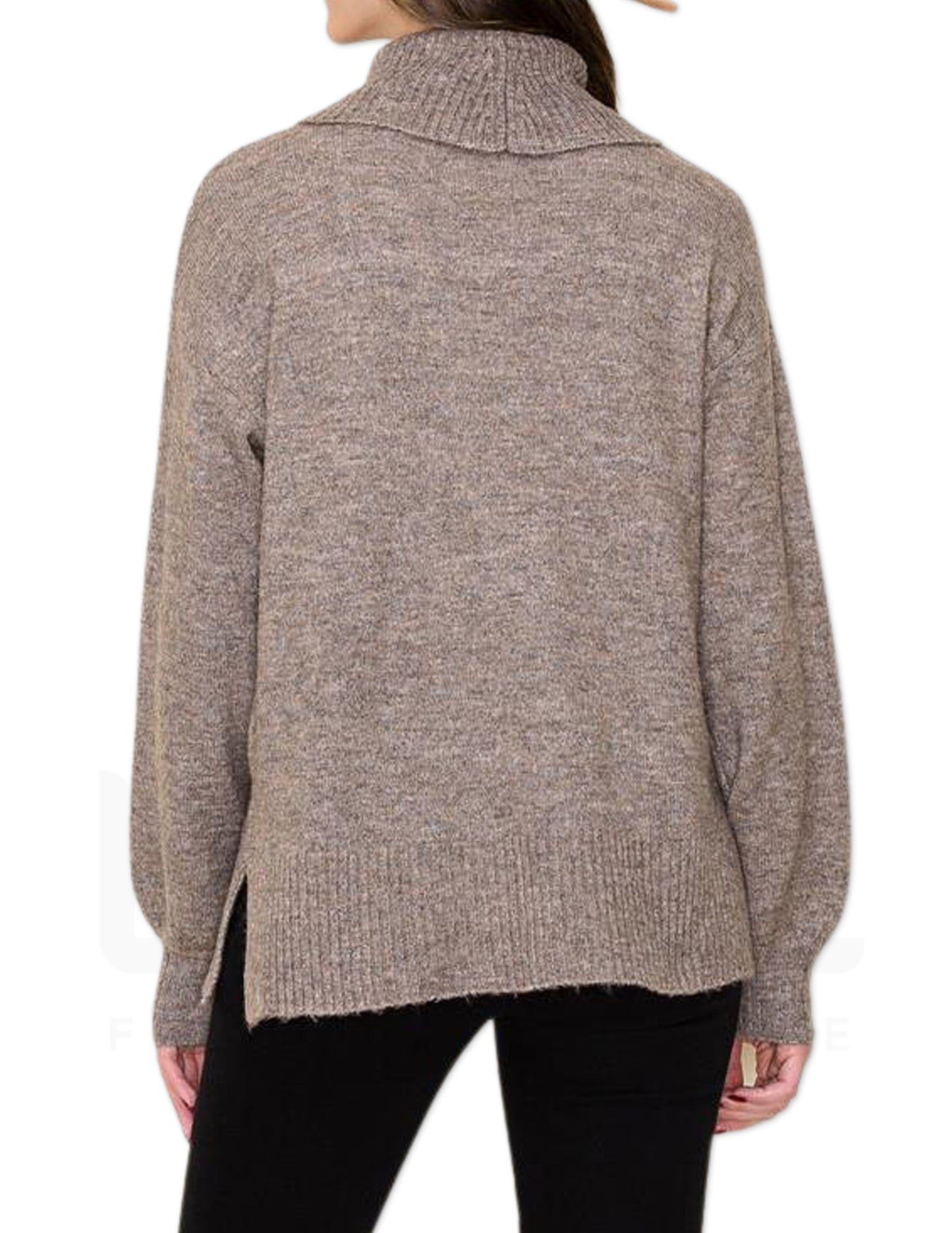 Turtle Neck Sweater - Mocha