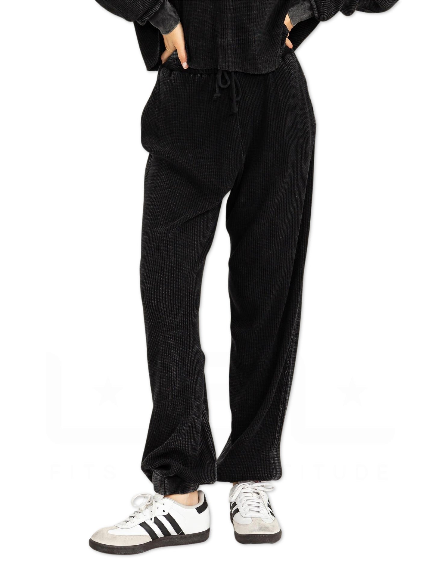 High Waist Sweatpants - Black