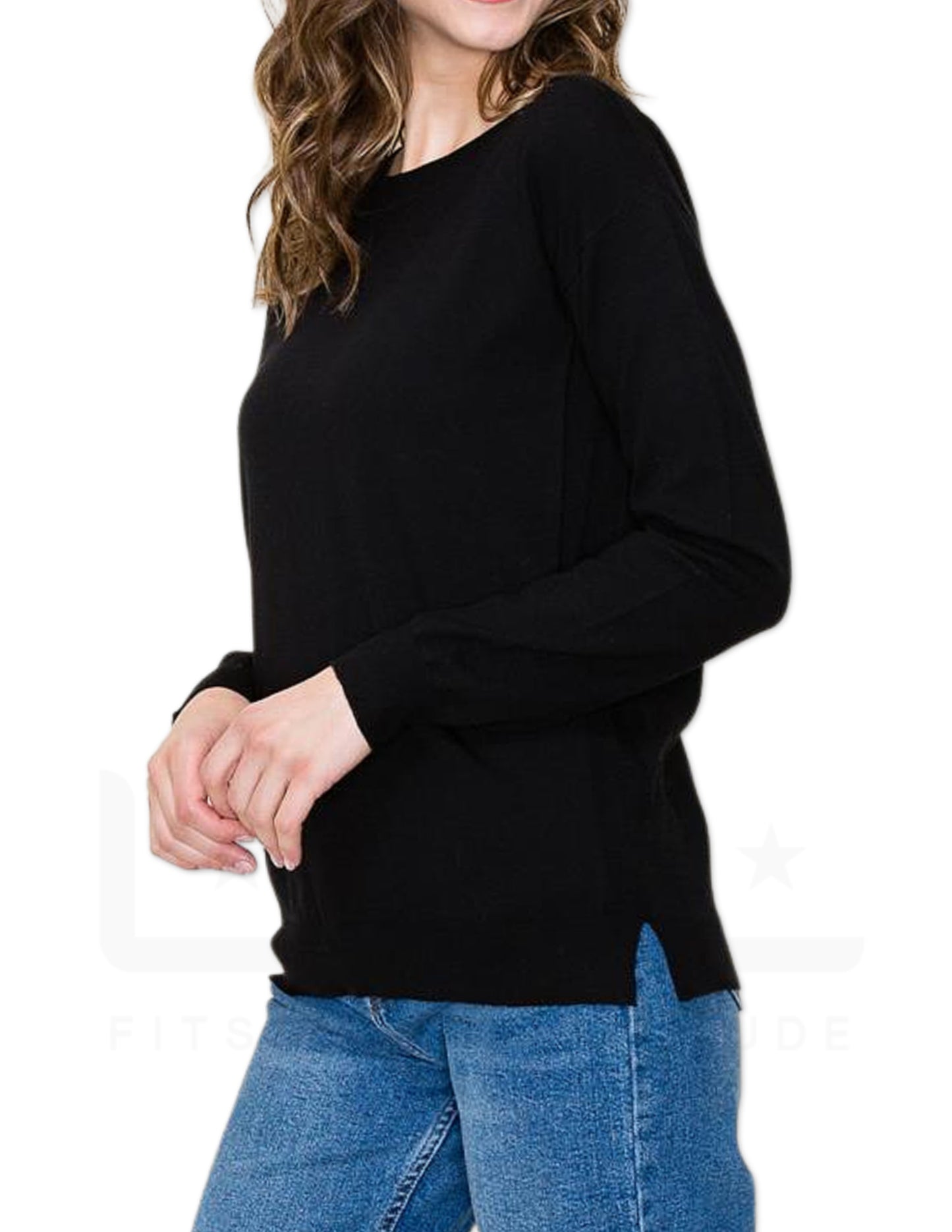 Super Soft Crew Neck Long Sleeve - Black