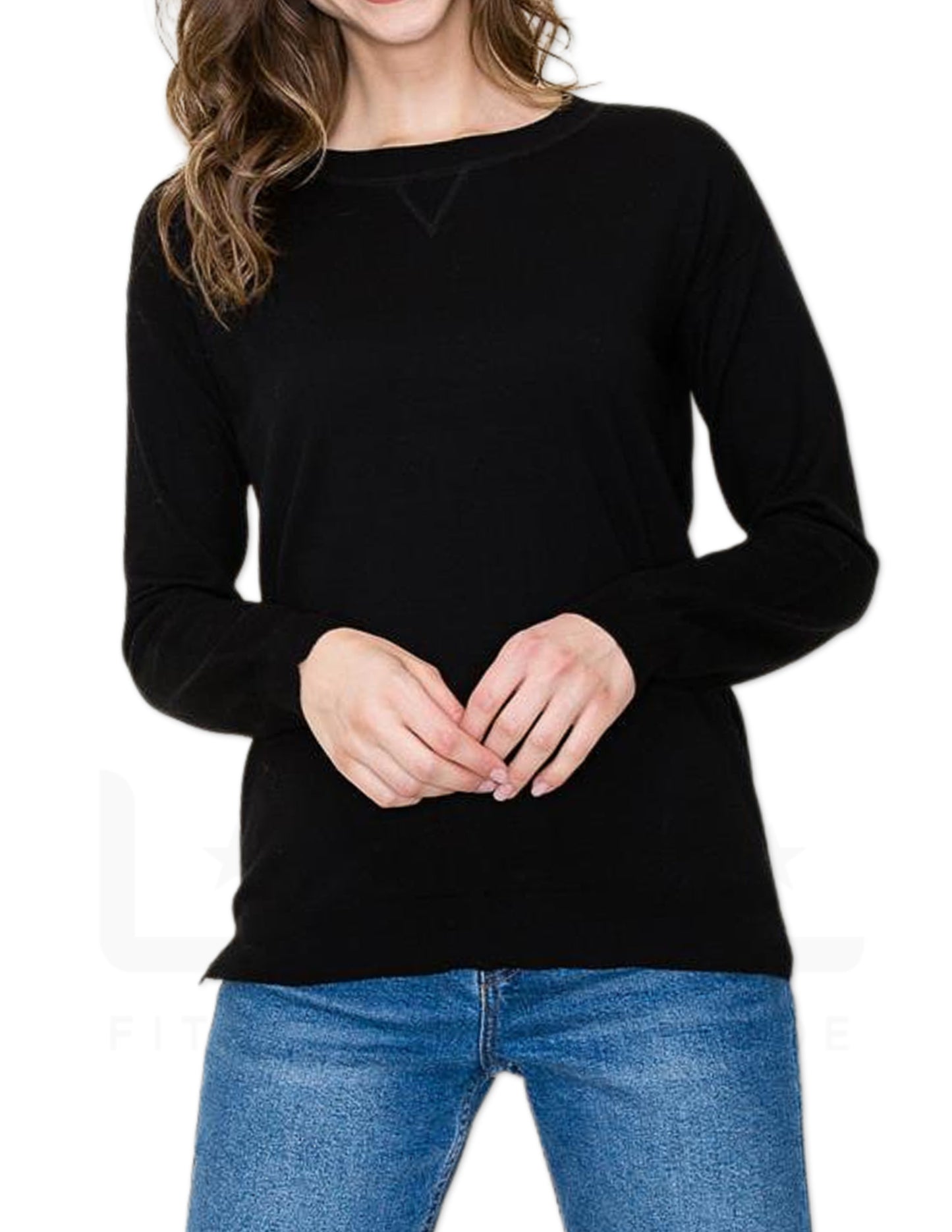 Super Soft Crew Neck Long Sleeve - Black
