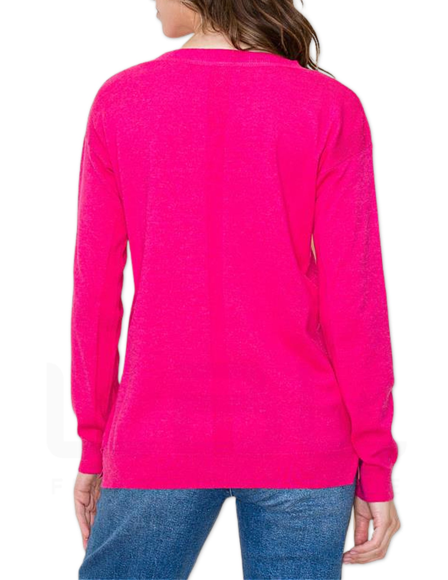 Super Soft Crew Neck Long Sleeve - Fuchsia