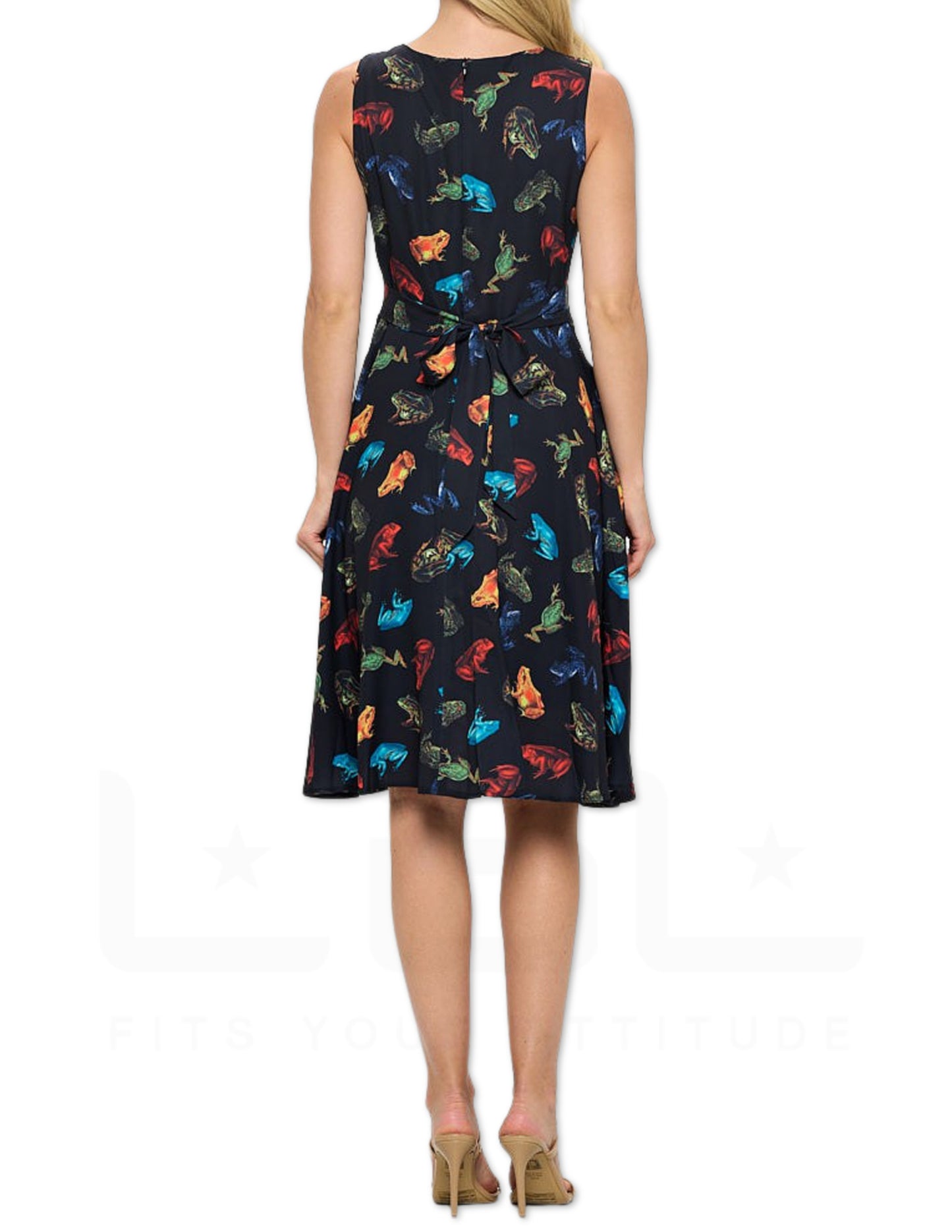 Frog Print Dress