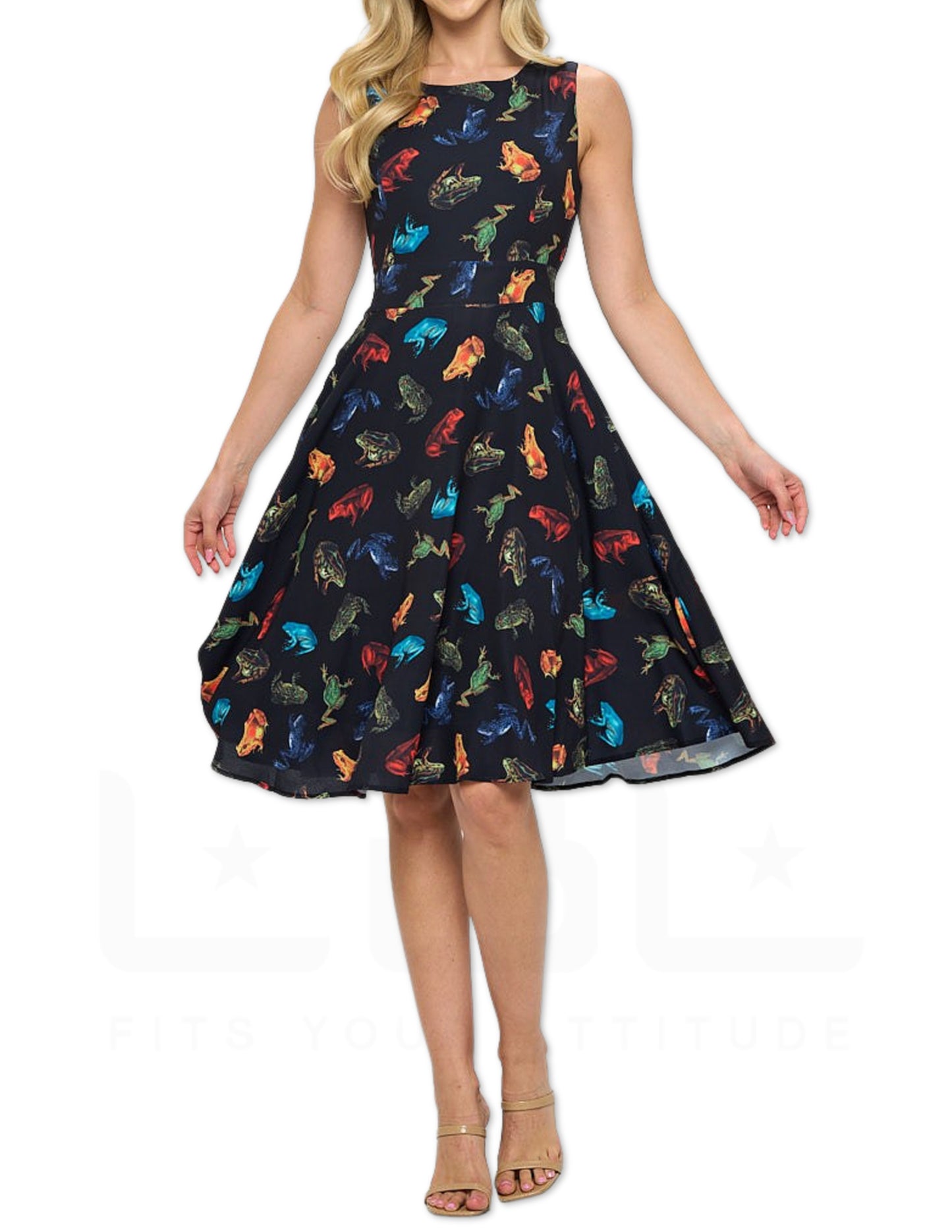 Frog Print Dress