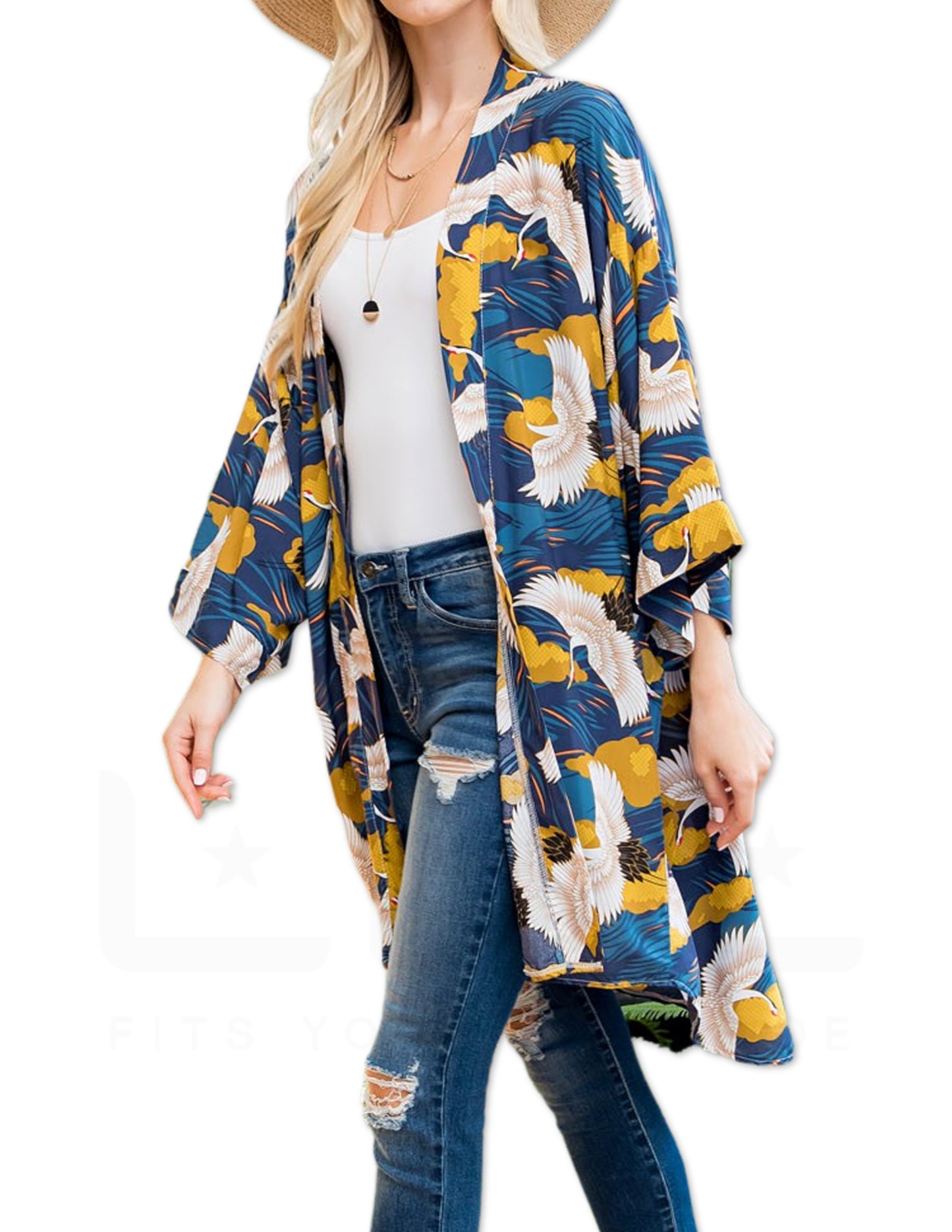 Flying Crane Kimono