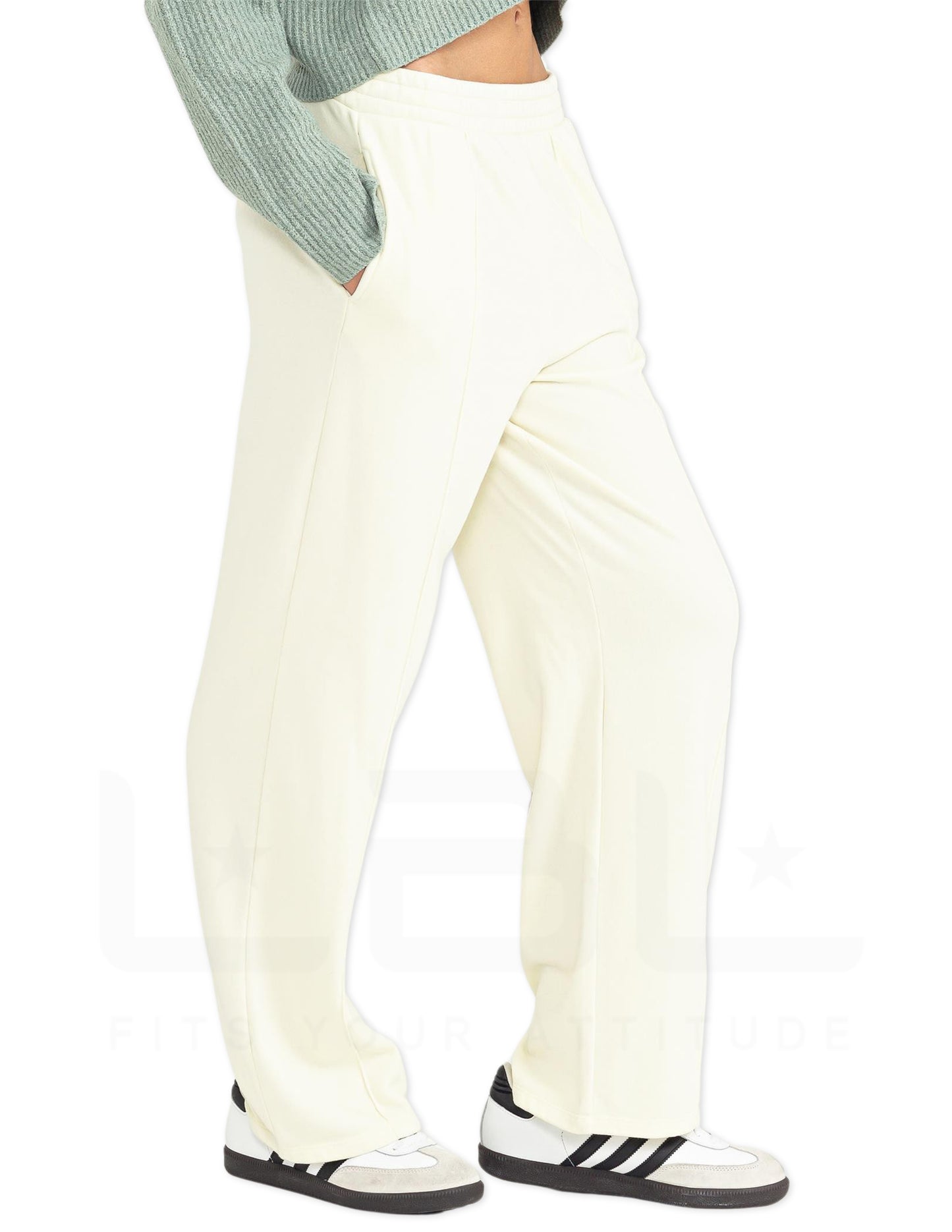 Pintuck Sweatpants - Cream