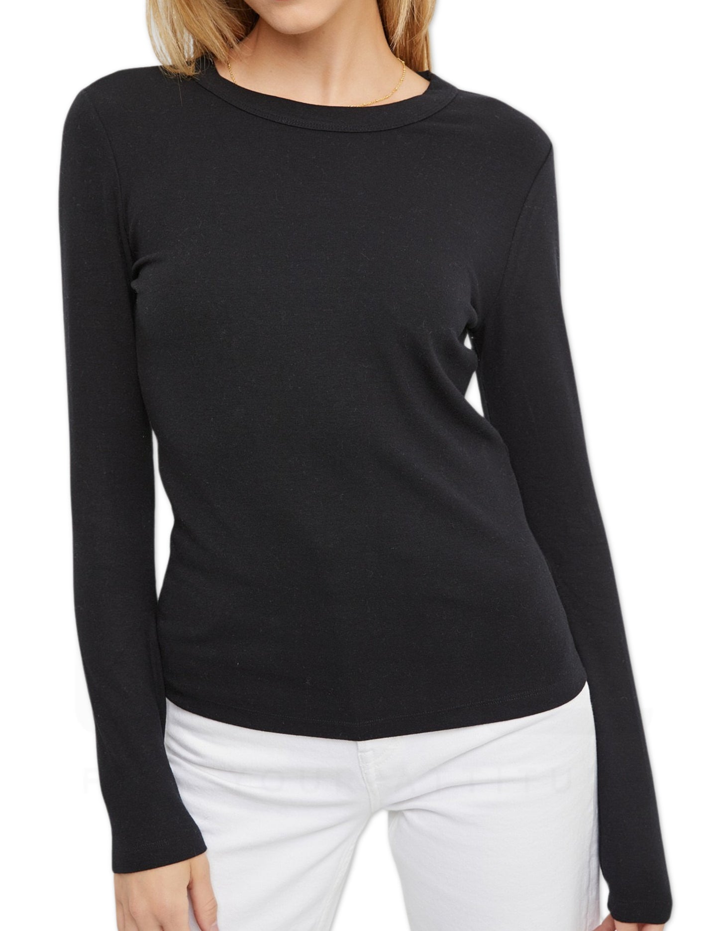 Round Neck Top - Black