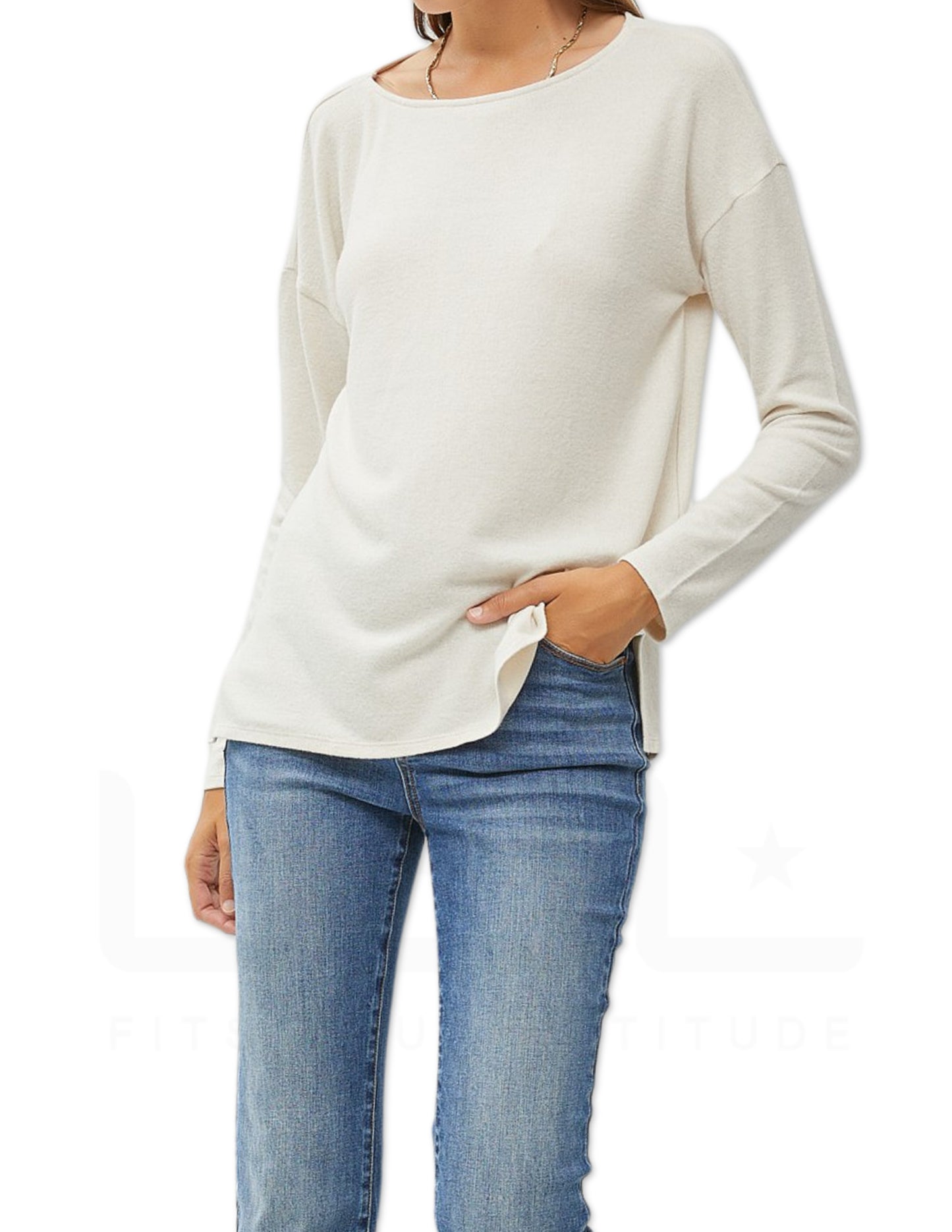 Soft Brushed Top - Oatmeal