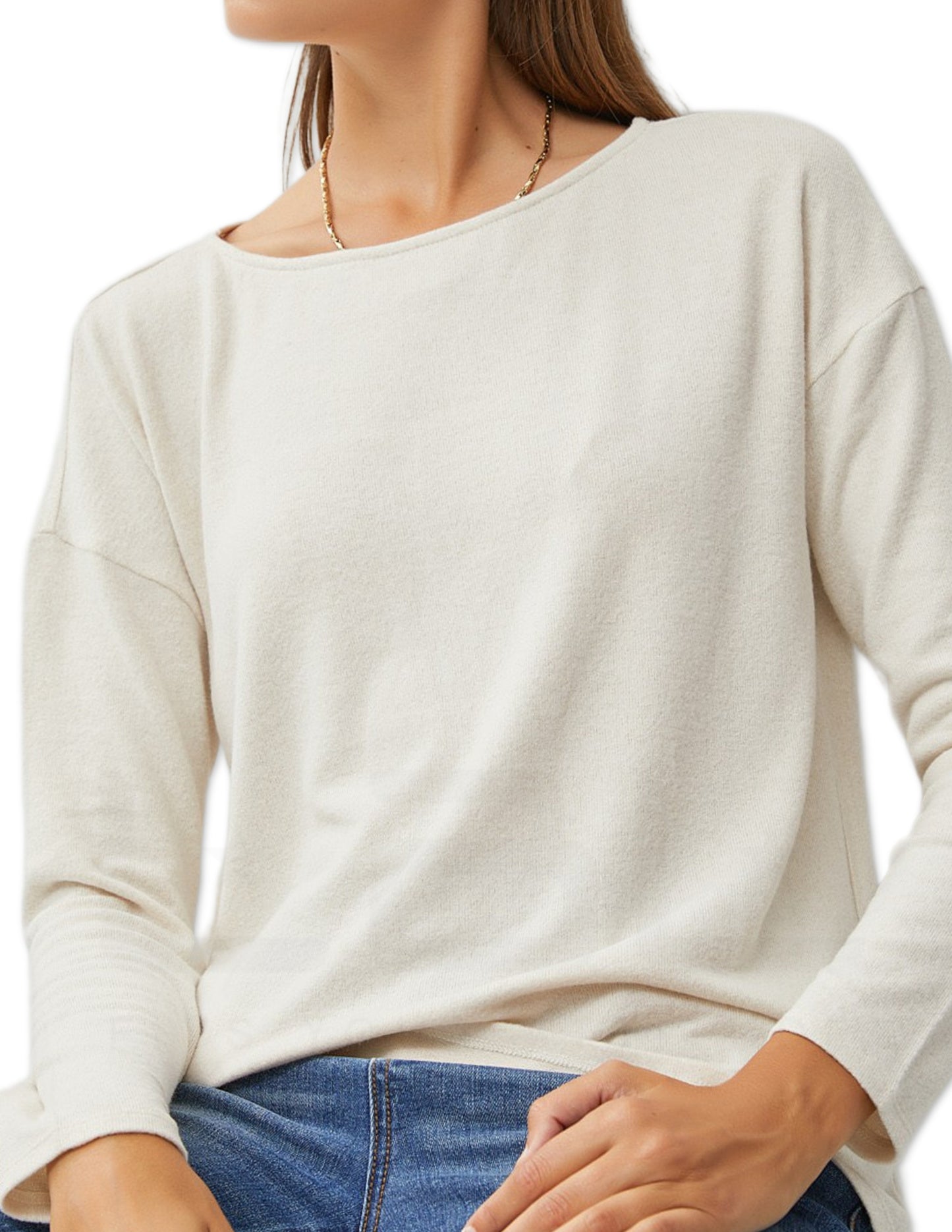 Soft Brushed Top - Oatmeal