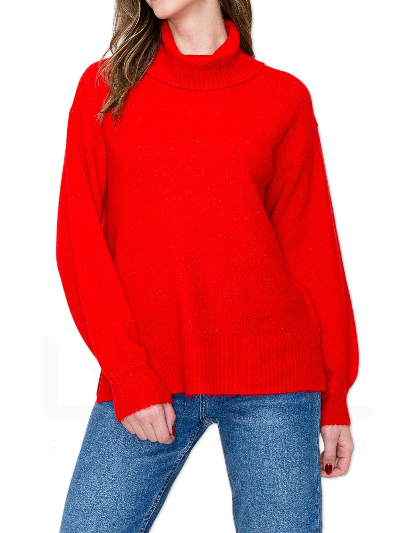 Turtle Neck Sweater - Green