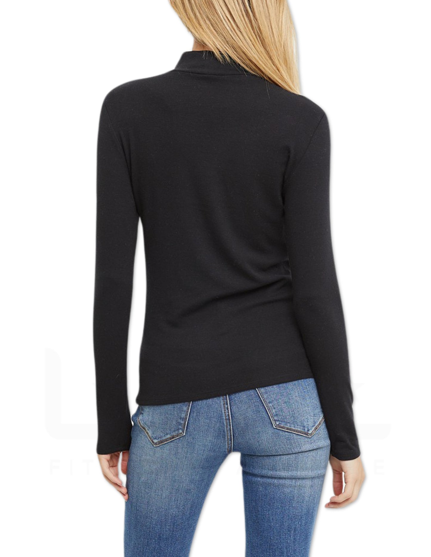 Mock Neck Sweater - Black