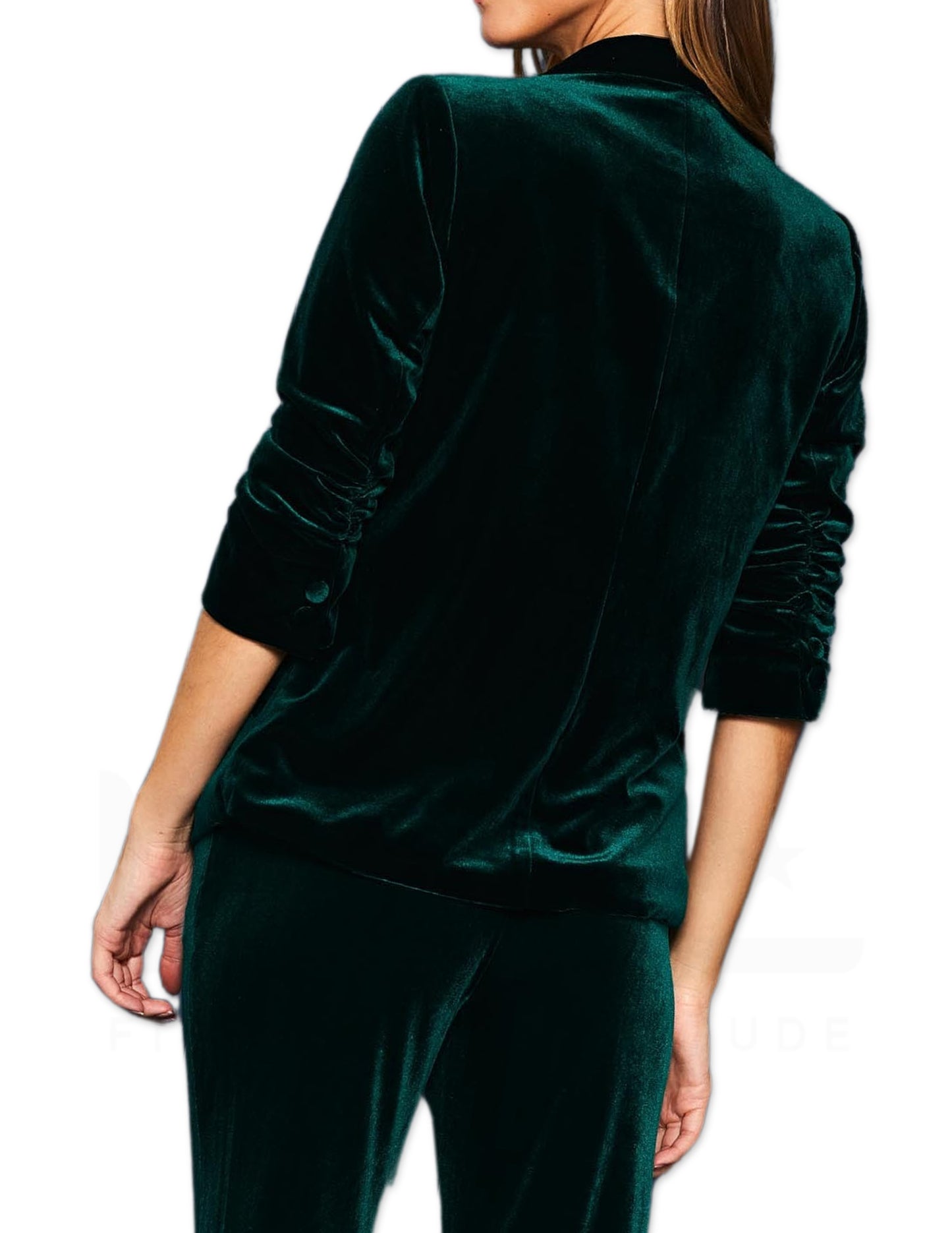 Velvet Blazer - Hunter Green