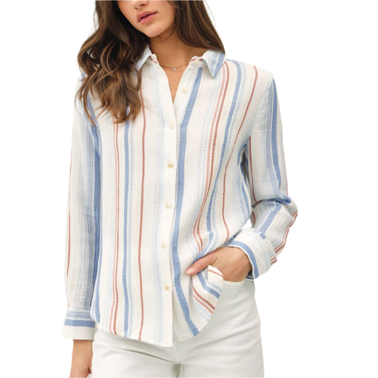 Gauzy Striped Shirt