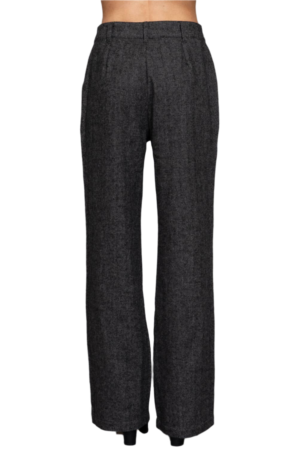 Gray checkered pants on a gray background