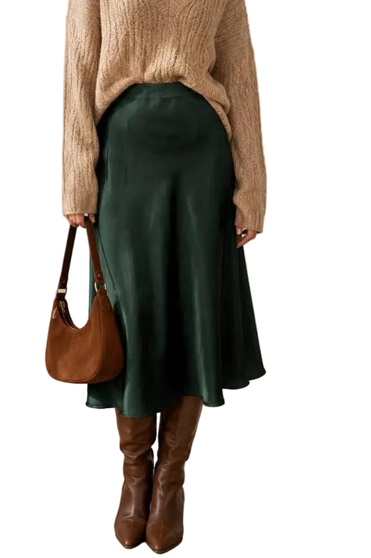 Hunter Gren Satin Maxi Skirt