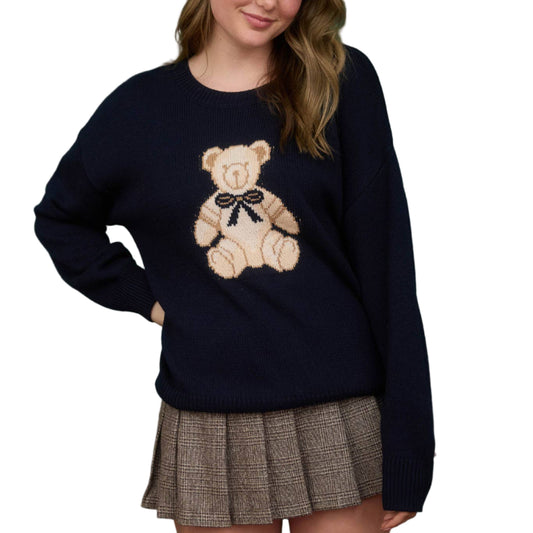 Navy Teddy Sweater