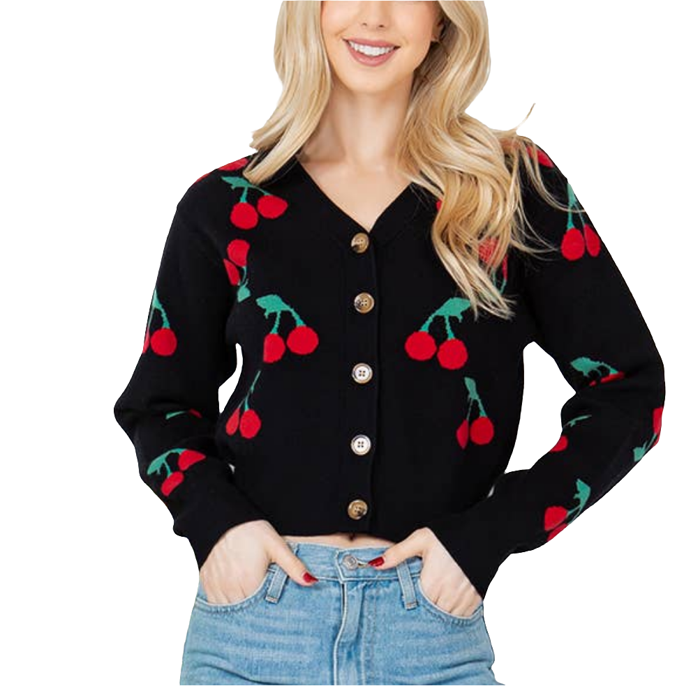 Cherry 🍒 Retro Spring Cardigan