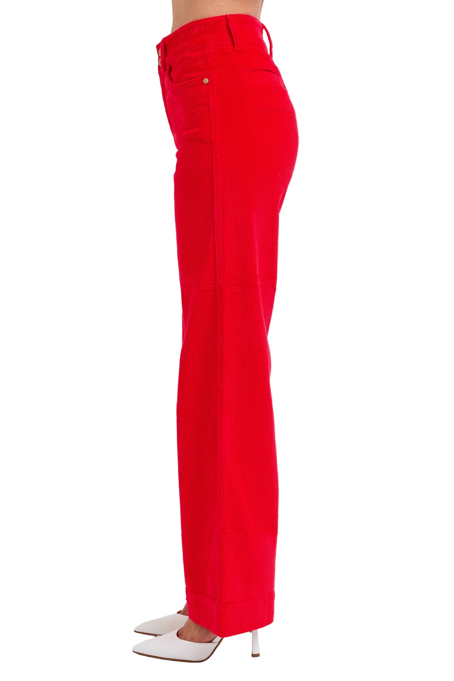 Red pants on a white background