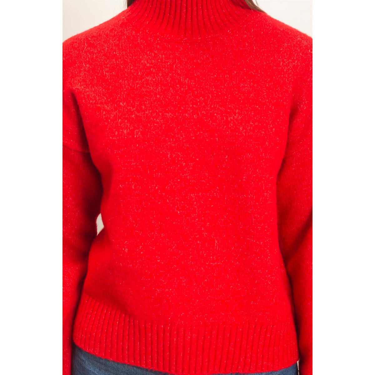 Red High Neck Sweater