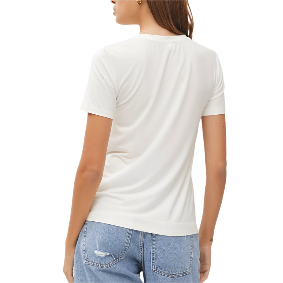 Off-White Bamboo/Modal Knit Tee