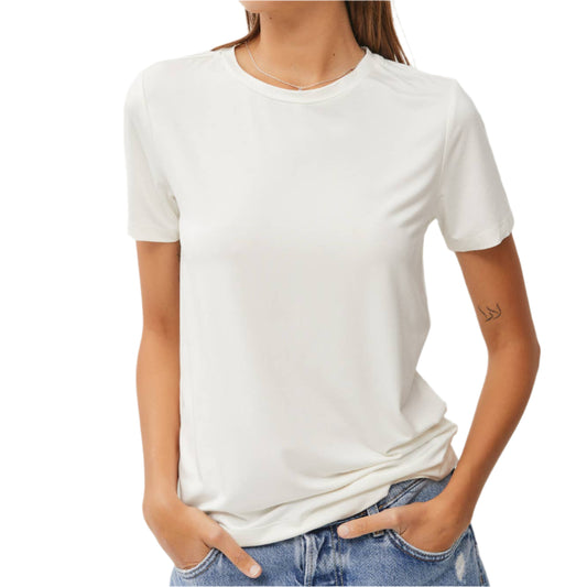 Off-White Bamboo/Modal Knit Tee