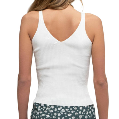 Ivory V-Neck Sweater Cami Tank